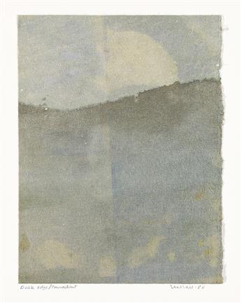 Hall, Lee (1934-2017) Nine Works on Paper, Watercolors and Collages.